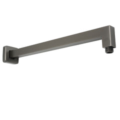 Gun Metal 10" Square Large Rainfall Shower Head 400mm Straight Wall Mounted Arm Set