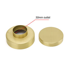 Brushed Gold Round 100mm Diamater Tile Insert Floor Drain Shower Grate 50mm Out