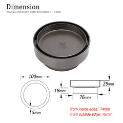 Gun Metal Round 100mm Diameter Tile Insert Floor Drain Shower Grate 75mm Outlet