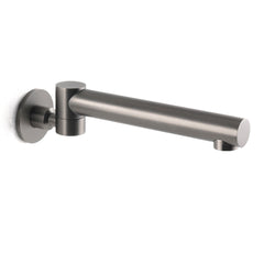 Gun Metal Round Wall Mounted 180 Swivel Bathtub Faucet Water Outlet Vanity Spout