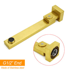 Brushed Gold Square Stainless Steel 180 Swivel Bathtub Faucet Water Outlet Spout