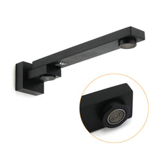 Matte Black Square Bathtub Faucet 180° Swivel Water Spout Outlet Basin Watermark