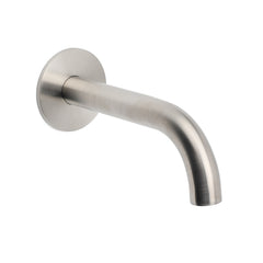Brushed Nickel 150mm Round Curve Faucet Water Outlet Swivel Bathtub Filler Spout