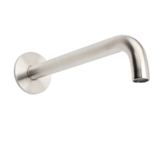 Brushed Nickel Round 250mm Long Spout Bath Tub Wall Mounted Water Filler Outlet