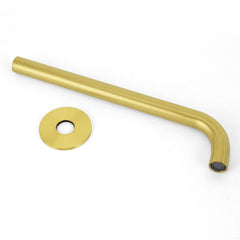 Bathroom 300mm Long Wall Mounted Extention Bath Tub Filler Spout Brushed Gold