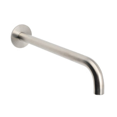 Brushed Nickel 300mm Extra Long Wall Mounted Extention Bathtub Filler Spout Set