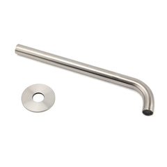 Brushed Nickel 300mm Extra Long Wall Mounted Extention Bathtub Filler Spout Set