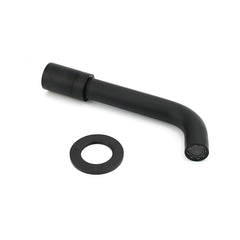 Matt Black Round Wall Mount Basin Faucet Bubble Water Outlet Bath Tub Spout Set