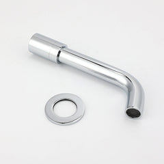 Round Chrome Curve Swivel Basin Faucet Bubble Water Outlet Swivel Bathtub Spout