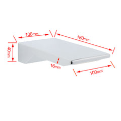 Chrome Square Shower Bath Tub Filler Waterfall Spout Faucet Outlet 1/2 Inch End