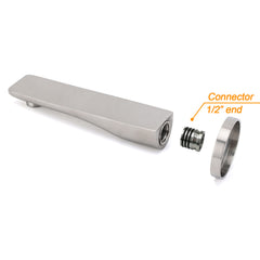 Brushed Nickel Round Bathtub Bubble Outlet Wall Mounted Spout Stainless Steel