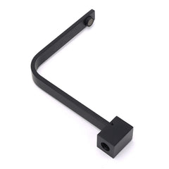 Black Gooseneck Arm High Rise Wall Mounted Bathtub Square Spout Water Outlet