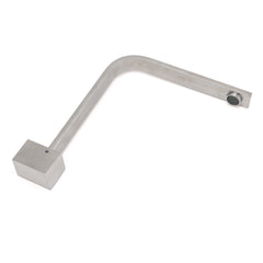 Brushed Nickel Square Spout Gooseneck Arm High Rise Bathtub Filler Water Outlet