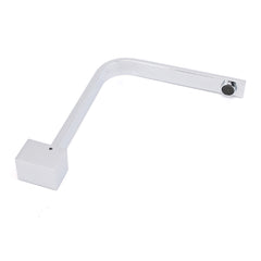 Square Chrome Gooseneck Arm Wall Mounted Swivel Bathtub Spout Faucet Outlet Set
