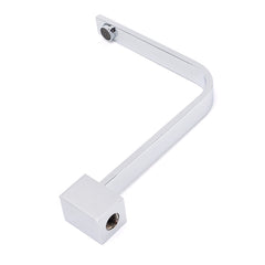 Square Chrome Gooseneck Arm Wall Mounted Swivel Bathtub Spout Faucet Outlet Set