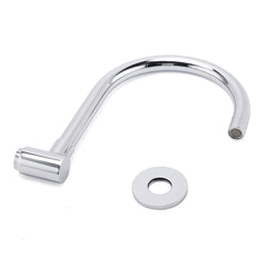 Chrome Round Gooseneck Arm Faucet Water Outlet Wall Mounted Swivel Bathtub Spout