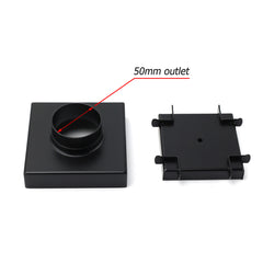 WaterMark Matt Black 100x100mm Square Tile Insert Shower Grate Floor Drain 50mm Waste