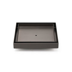 Bathroom Gun Metal 150mm Tile Insert Floor Drain Shower Grate 80mm Waste Outlet