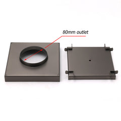 Bathroom Gun Metal 150mm Tile Insert Floor Drain Shower Grate 80mm Waste Outlet