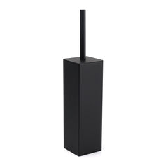 Matt Black Square Stainless Steel Bathroom Accessory Toilet Brush Holder Cup Set