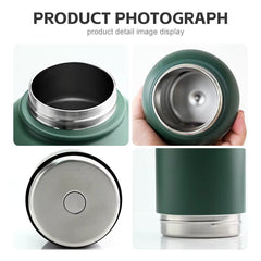 Pawstock 3-in-1 Insulated Dog Water Bottle with Dual Bowls – 1L Stainless Steel Travel Bottle-Rainforest Green