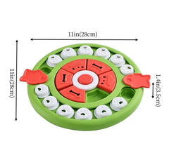 Pizza Puzzle Treat Toy for Dogs & Cats – Interactive Slow Feeder-Green