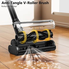 Cordless Vacuum Cleaner, 55Kpa/55Mins Vacuum Cleaners for Home. Self-Standing Stick Vacuum with Rechargeable Dock,LED Display & Anti-Tangle,Lightweight Rechargeable Vacuum for Carpet,Floor