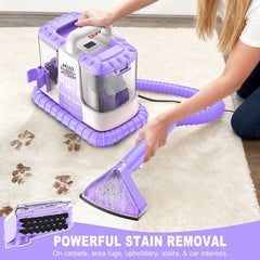 32Kpa Portable Carpet & Upholestery Cleaner Machine for Pets, Spot, Stain, Couch Cleaner Machine with Powerful Suction and and Self Cleaning, Car/Auto Detailer, Lightweight Compact Design。