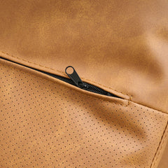 Modern Deep-Seated Sofa, Two-seater, Faux Leather, Brown - Brown PU leather