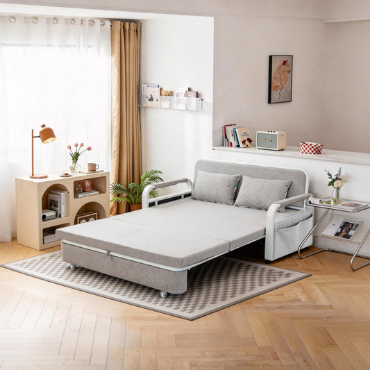 2 In 1 Sofa Bed Beneath Foldable Carbon Hidden Storage Sofa - 158cm