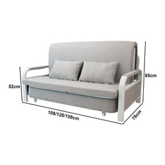 2 In 1 Sofa Bed Beneath Foldable Carbon Hidden Storage Sofa - 158cm
