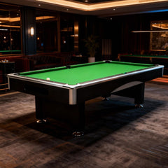 8Ft Billiard Table, Velvet Tablecloth with Accessories - Blue