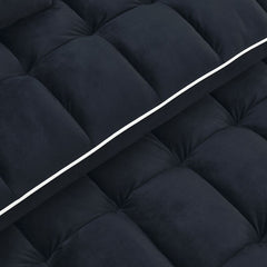 Fashionable Modern and Multi-functional Foldable Velvet Sofa Bed - Black