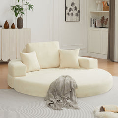Multifunctional Round convertible Sofa Bed(Compressed Packaging) - Orange