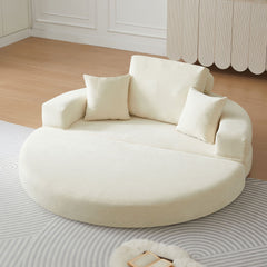 Multifunctional Round convertible Sofa Bed(Compressed Packaging) - Beige