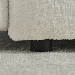 35 "Teddy fabric sofa, modern lounge chair, upholstered with a pillow - Black