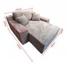 Modern Minimalist Modular Sofa - Light Grey