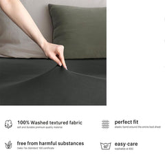 Hotel Quality Fitted sheets - 2 Piece Fitted sheets -Breathable Bedding - Wrinkle, Fade, Stain Resistant- 26inch/40cm Deep Pocket Fitted Bed Sheet-Wrinkle and Fade Resistant,(Dark gray,King)