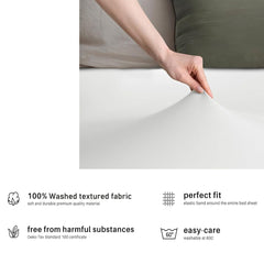 Hotel Quality Fitted sheets - 2 Piece Fitted sheets -Breathable Bedding - Wrinkle, Fade, Stain Resistant- 26inch/40cm Deep Pocket Fitted Bed Sheet-Wrinkle and Fade Resistant,(White,Super King)