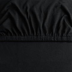 Hotel Quality Fitted sheets - 2 Piece Fitted sheets -Breathable Bedding - Wrinkle, Fade, Stain Resistant- 26inch/40cm Deep Pocket Fitted Bed Sheet-Wrinkle and Fade Resistant,(Black,Super King)