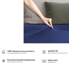 Hotel Quality Fitted sheets - 2 Piece Fitted sheets -Breathable Bedding - Wrinkle, Fade, Stain Resistant- 26inch/40cm Deep Pocket Fitted Bed Sheet-Wrinkle and Fade Resistant,(Royal blue,Super King)
