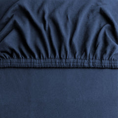 Hotel Quality Fitted sheets - 2 Piece Fitted sheets -Breathable Bedding - Wrinkle, Fade, Stain Resistant- 26inch/40cm Deep Pocket Fitted Bed Sheet-Wrinkle and Fade Resistant,(Navy,Super King)