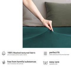 Hotel Quality Fitted sheets - 2 Piece Fitted sheets -Breathable Bedding - Wrinkle, Fade, Stain Resistant- 26inch/40cm Deep Pocket Fitted Bed Sheet-Wrinkle and Fade Resistant,(Biscay blue,Super King)