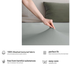 Hotel Quality Fitted sheets - 2 Piece Fitted sheets -Breathable Bedding - Wrinkle, Fade, Stain Resistant- 26inch/40cm Deep Pocket Fitted Bed Sheet-Wrinkle and Fade Resistant,(Silver-gray,Super King)