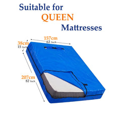 Mattress Bag Mattresses Protector Plastic Moving Storage Dust Cover Carry Bed Waterproof Zipper Packing Reusable Disposal, Extra Thick Heavy Duty, with Handles(Queen)
