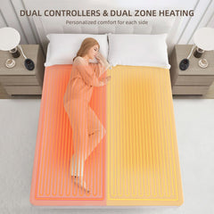 Heated Mattress Pad - Bedding Electric Blanket with 9 Heat Setting & 9-Hour Auto Off, Heated Mattress Pad-Machine Washable Fully Fitted Heating Pad with Overheat Protection , 800GSM Non Woven Fabric-fitted sheet cover(King Single)
