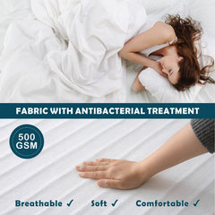 Electric Heated Mattress Pad Blanket with Dual Control & 9-Hour Auto Off & 9 Heat Settings, Preheat Functions, Overheat Protection, Machine Washable Fully Fitted Electric Sheet(King Single)