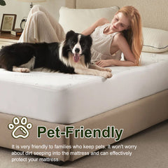 100% Waterproof Queen Mattress Protector, Breathable Mattress Cover Queen Size Bed, 3D Air Fabric Cooling Bed Pad Cover, Deep Pocket 40cm