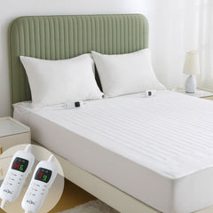 Heated Mattress Pad - Bedding Electric Blanket with 9 Heat Setting & 9-Hour Auto Off, Heated Mattress Pad-Machine Washable Fully Fitted Heating Pad with Overheat Protection , 800GSM Non Woven Fabric-fitted sheet cover((Double)