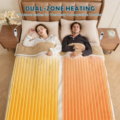 Heated Mattress Pad - Bedding Electric Blanket with 9 Heat Setting & 9-Hour Auto Off, Heated Mattress Pad-Machine Washable Fully Fitted Heating Pad with Overheat Protection , 800GSM Non Woven Fabric-fitted sheet cover((Double)